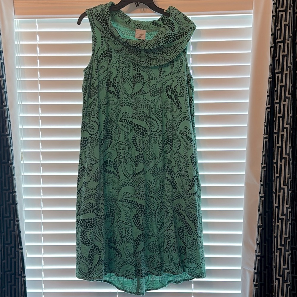 C.M.C. By Color Me Cotton Swing/Tent Style Dress with cowl neckline
